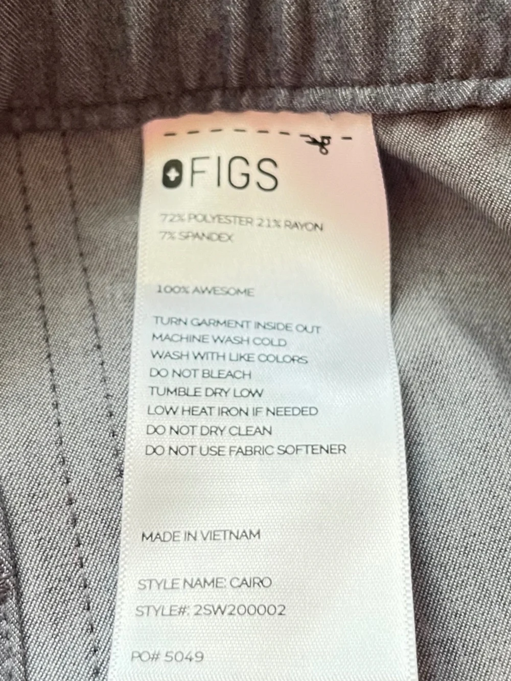Figs Graphite Cairo 9-Pocket Straight Leg Scrub Pant Size 5XT NWOT